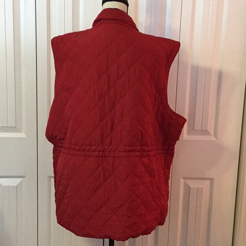 Red Quilted Vest - Picture 4 of 5